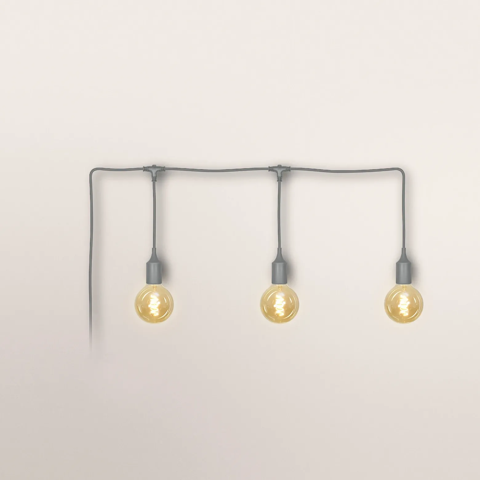 Guirnalda de luces OSRAM ENDURA DECOR, gris, 7 m, 3 luces, IP44