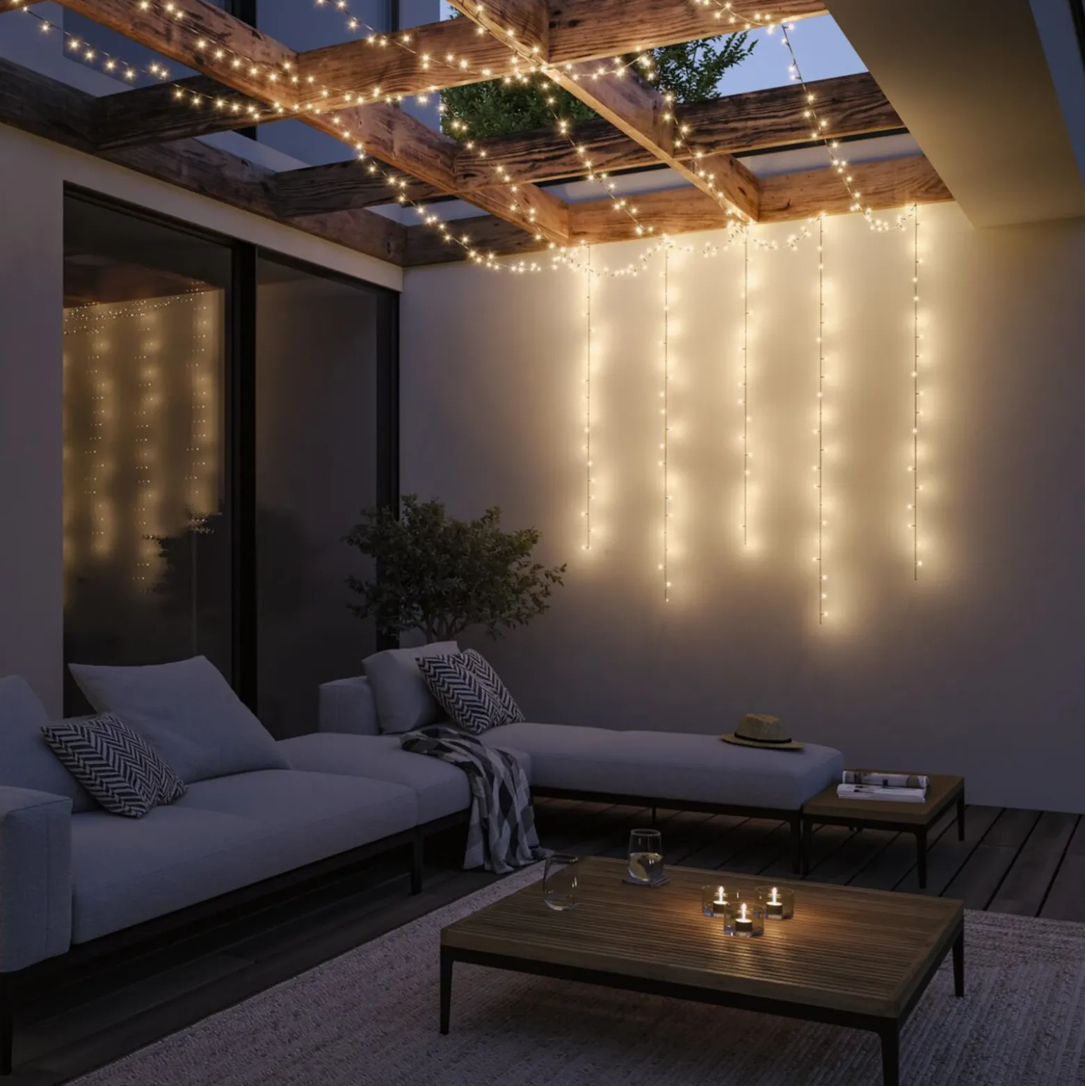 Guirnalda de luces Paulmann Plug & Shine Yuna, 5 m, 3000 K, negra