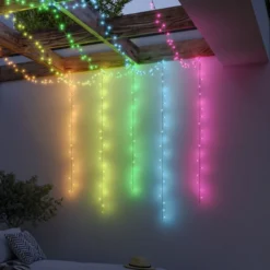 Guirnalda de luces Paulmann Plug & Shine Smart Yuna de 5 m, RGB, color negro