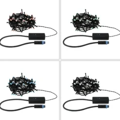 Guirnalda de luces Paulmann Plug & Shine Smart Yuna de 5 m, RGB, color negro