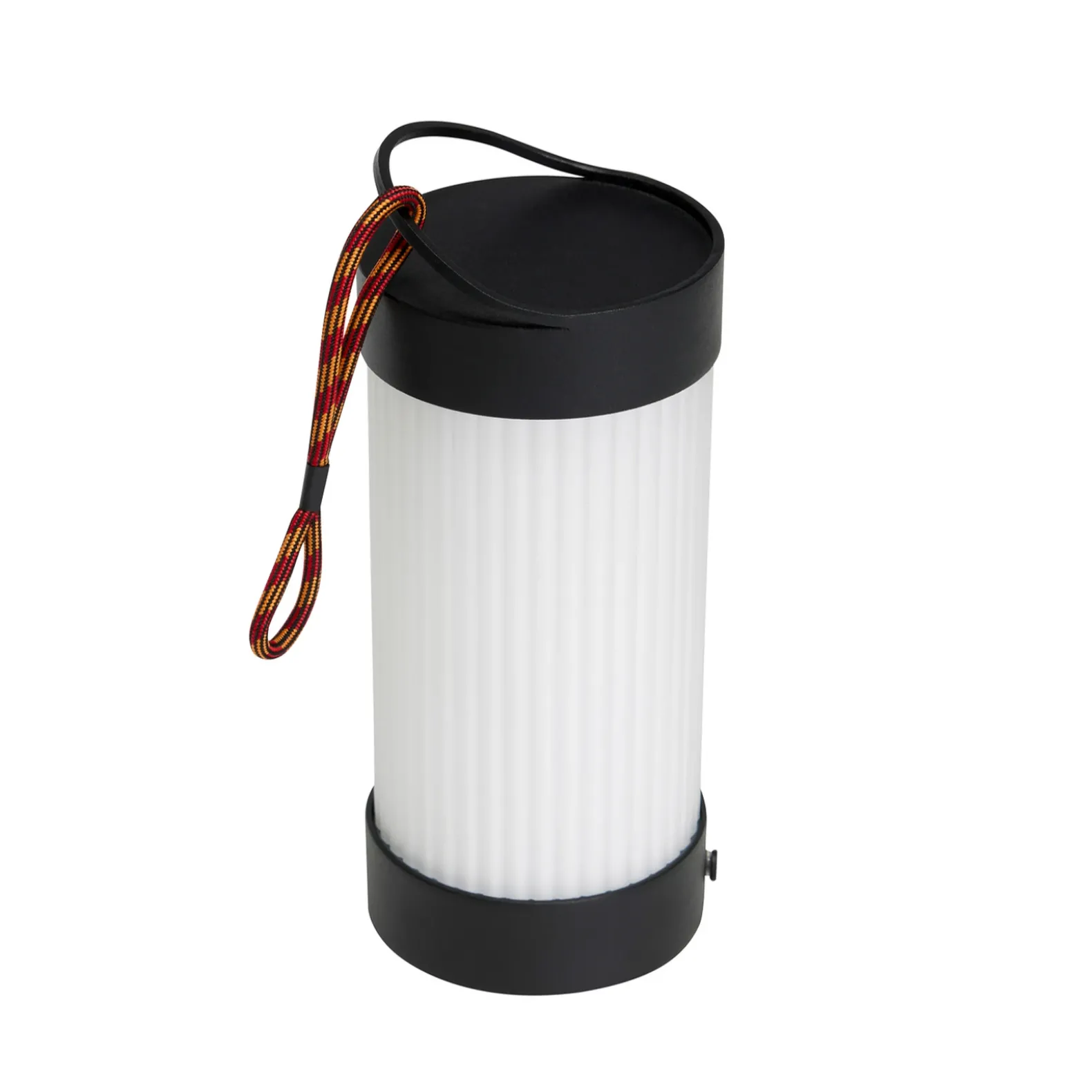 Hübsch Lámpara de mesa LED recargable Camp negro, cristal, hierro, IP44