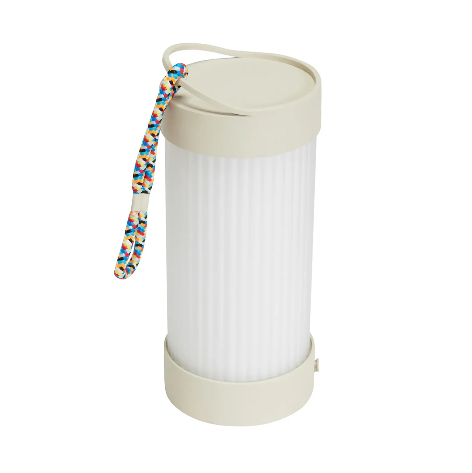 Hübsch Lámpara de mesa LED recargable Camp, arena, cristal, hierro, IP44