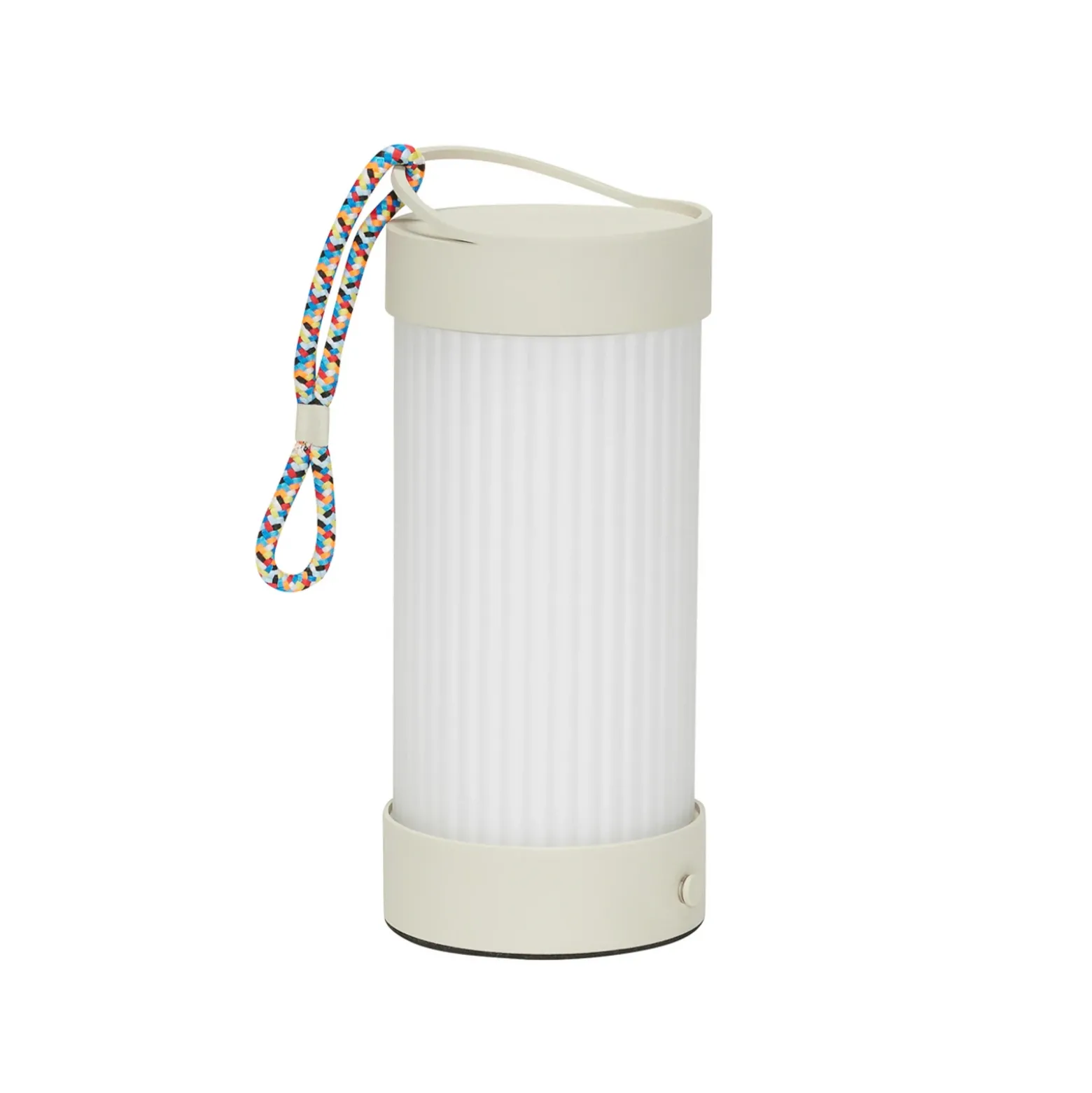 Hübsch Lámpara de mesa LED recargable Camp, arena, cristal, hierro, IP44