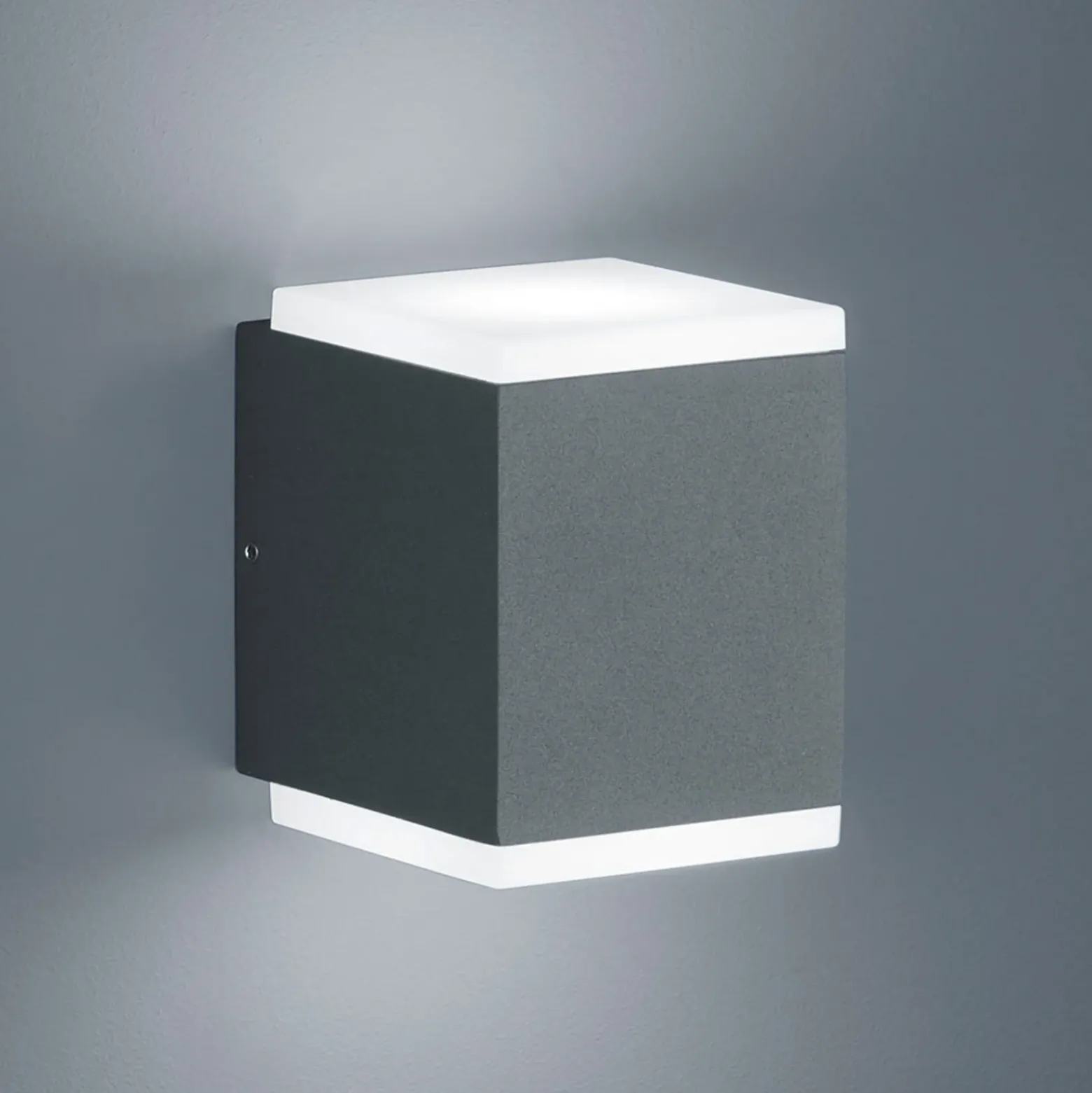 Helestra Kibo - aplique LED exterior, grafito