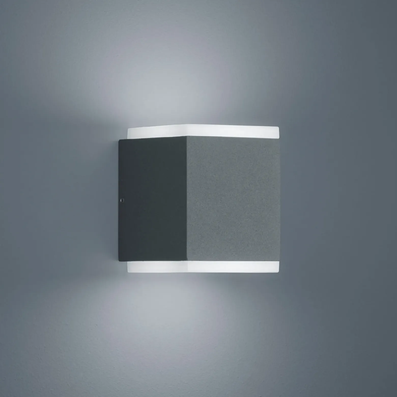 Helestra Kibo - aplique LED exterior, grafito
