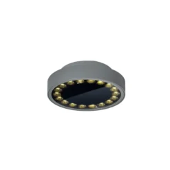 Helestra Say plafón LED exterior grafito Ø18,5cm