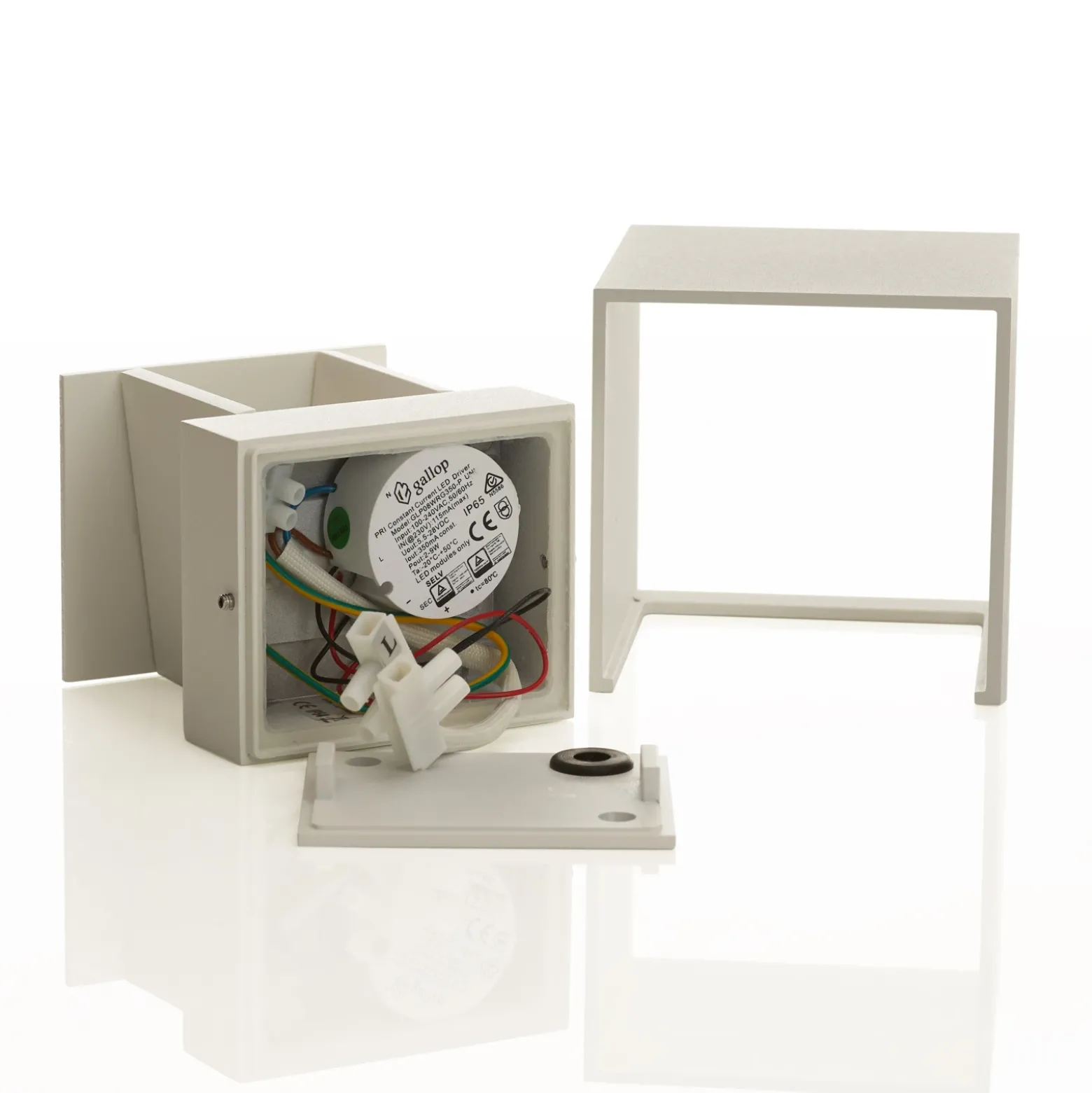 Helestra Siri 44 aplique exterior up/down blanco