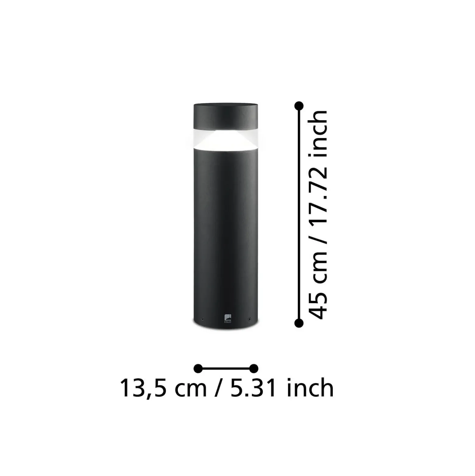 Hermosa farola LED Melzo en negro