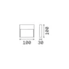 Ideal Lux Aplique de exterior LED Dedra, marrón, 10 x 10 cm