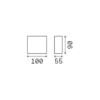 Ideal Lux Aplique de exterior Argo antracita, 4.000 K, down