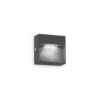 Ideal Lux Aplique de exterior LED Dedra, antracita, 10 x 10 cm