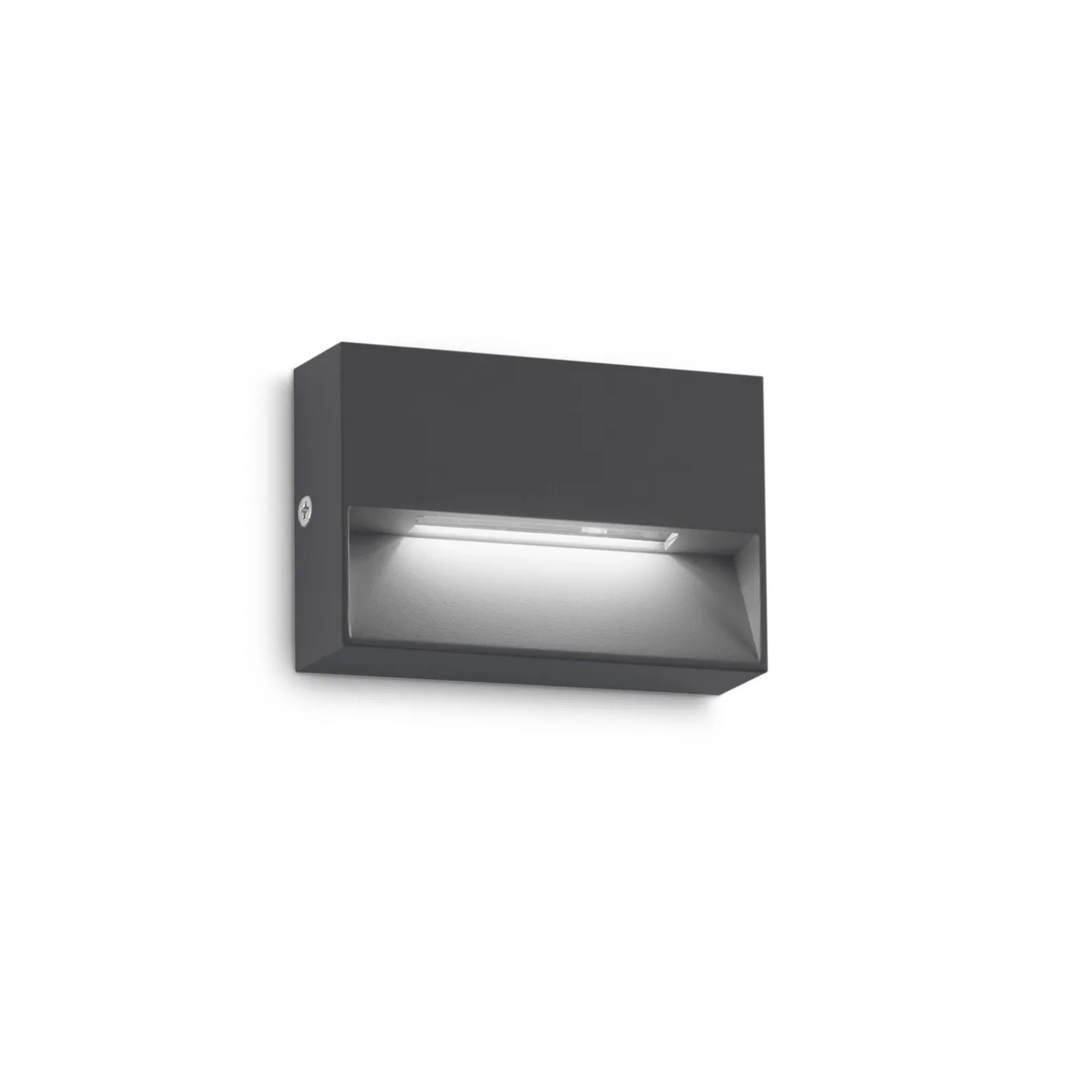 Ideal Lux Aplique de exterior LED Dedra, antracita, 10 x 6,5 cm