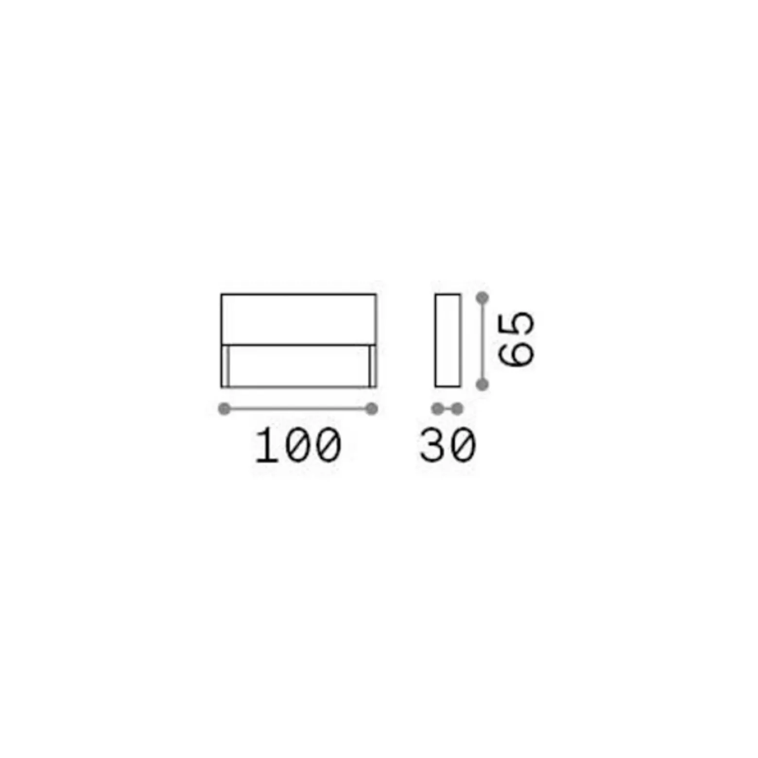 Ideal Lux Aplique de exterior LED Dedra, blanco, 10 x 6,5 cm