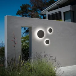 Ideal Lux Aplique para exterior Punto antracita Ø 24 cm, metal