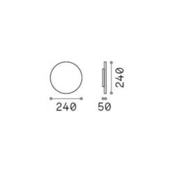 Ideal Lux Aplique para exterior Punto antracita Ø 24 cm, metal