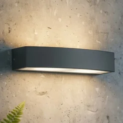 Ideal Lux Aplique para exterior Andromeda, antracita, ancho 45 cm