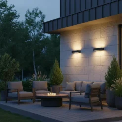 Ideal Lux Aplique para exterior Andromeda, antracita, ancho 45 cm