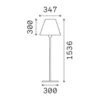 Ideal Lux Arcadia lámpara de pie exterior, antracita, altura 154 cm