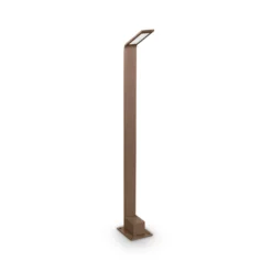 Ideal Lux bolardo luminoso LED Agos marrón 3.000 K Altura 80 cm aluminio