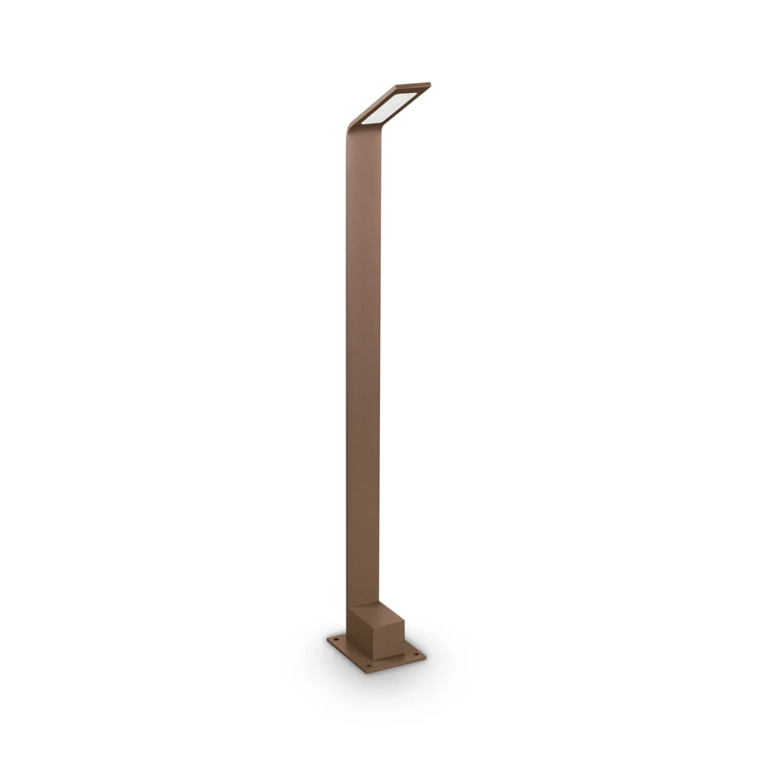 Ideal Lux bolardo luminoso LED Agos marrón 3.000 K Altura 80 cm aluminio