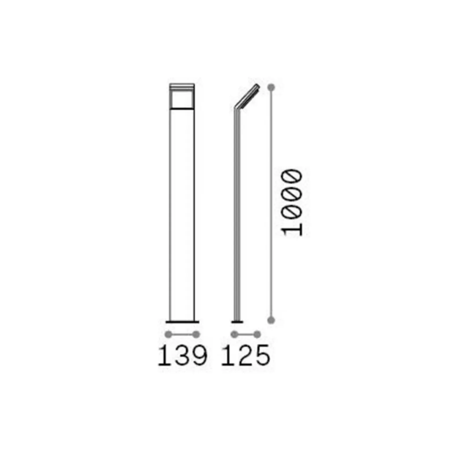 Ideal Lux Bolardo luminoso LED Style blanco altura 100 cm aluminio 3.000 K