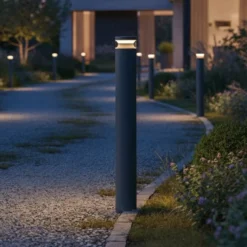 Ideal Lux Bolardo luminoso LED Boeing, altura 100 cm, antracita
