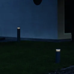 Ideal Lux Bolardo luminoso LED Boeing, altura 70 cm, antracita