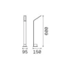 Ideal Lux bolardo luminoso LED Agos marrón 3.000 K Altura 60 cm aluminio