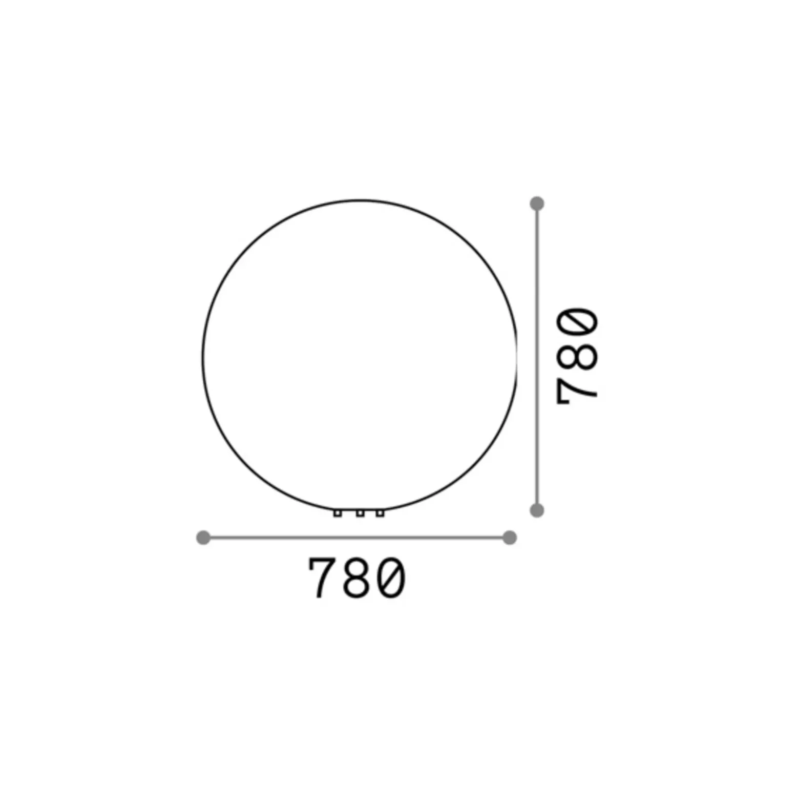 Ideal Lux Doris lámpara con pica, blanca, plástico, Ø 78 cm