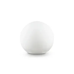 Ideal Lux Lámpara con pica para suelo Sole, blanca, plástico, Ø 30 cm