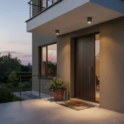 Ideal Lux plafón Gun, antracita, aluminio, IP44, GU10