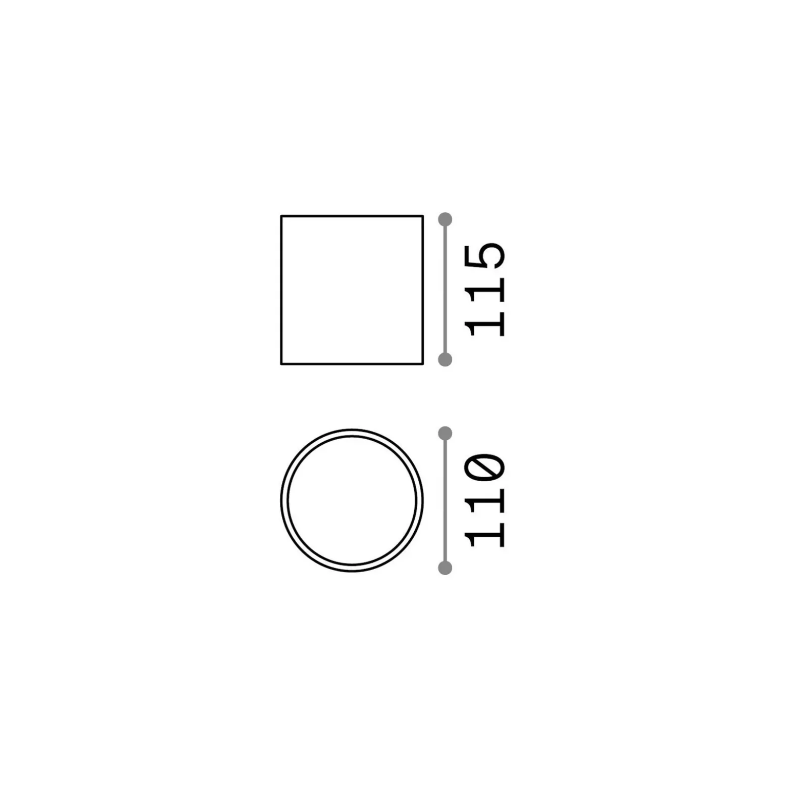 Ideal Lux plafón Gun, blanco, aluminio, IP44, GU10