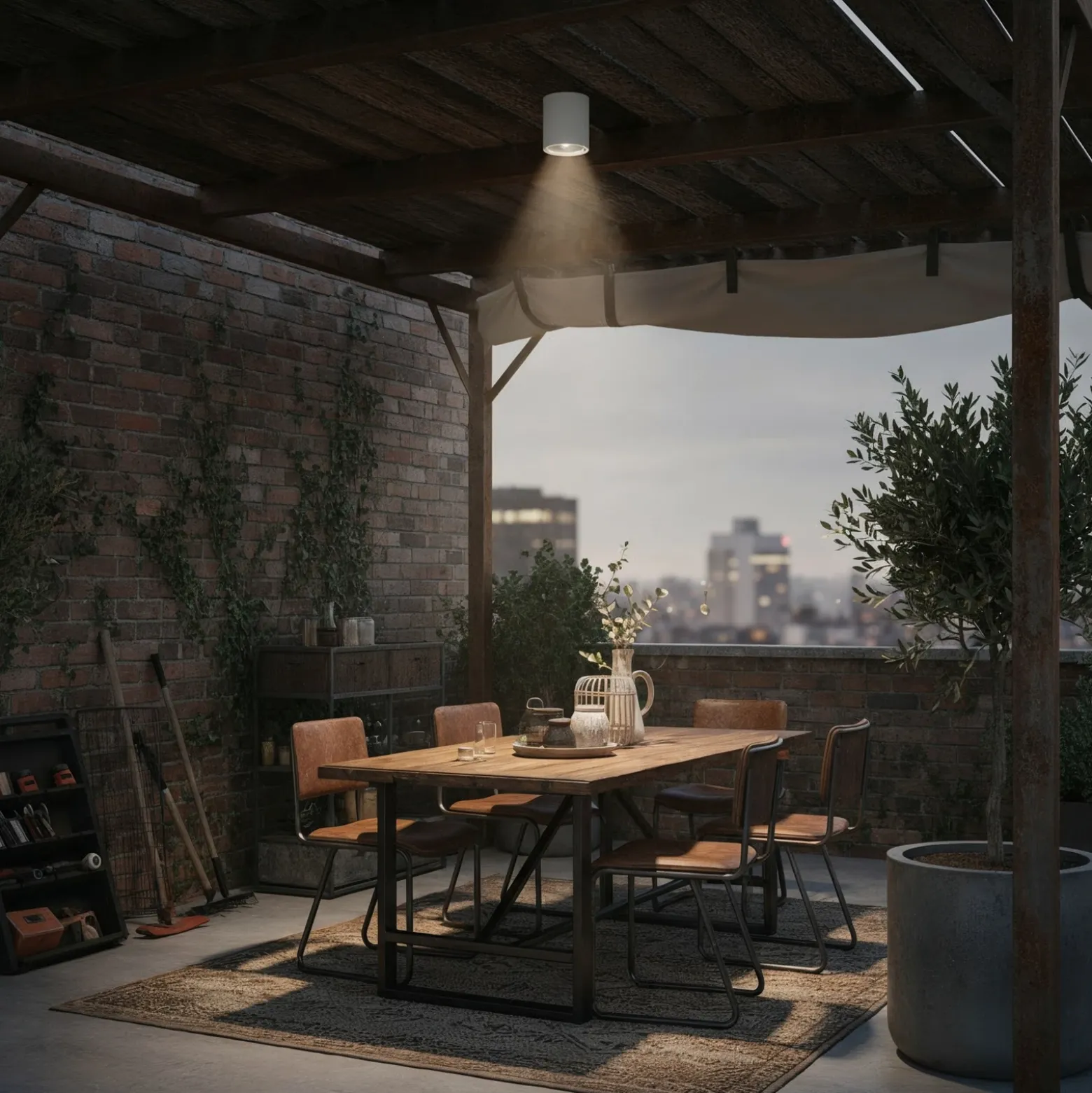 Ideal Lux plafón Gun, blanco, aluminio, IP44, GU10