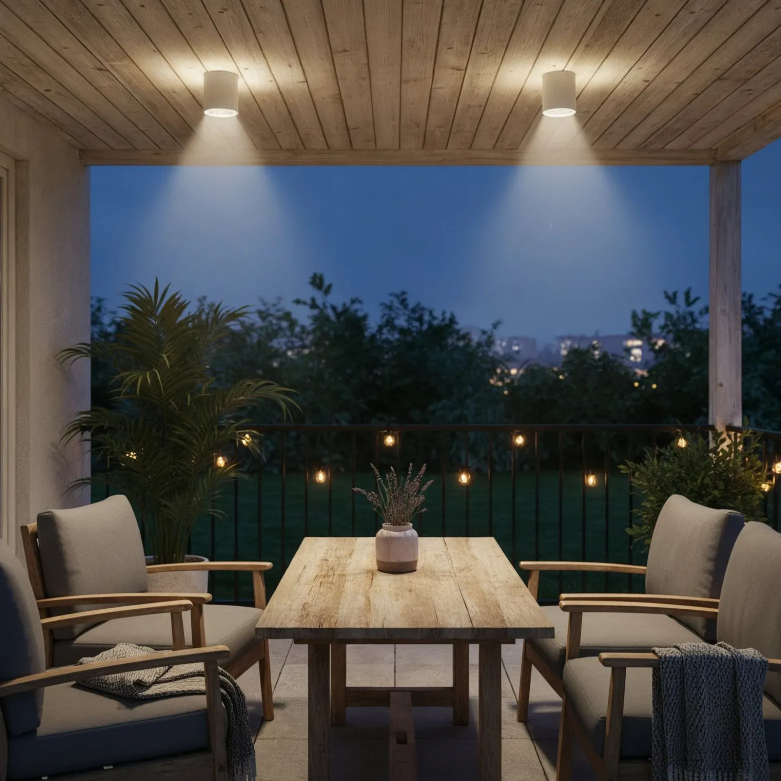 Ideal Lux plafón Gun, blanco, aluminio, IP44, GU10