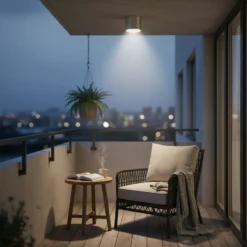 Ideal Lux plafón Gun, gris aluminio, IP44, GU10