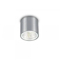 Ideal Lux plafón Gun, gris aluminio, IP44, GU10