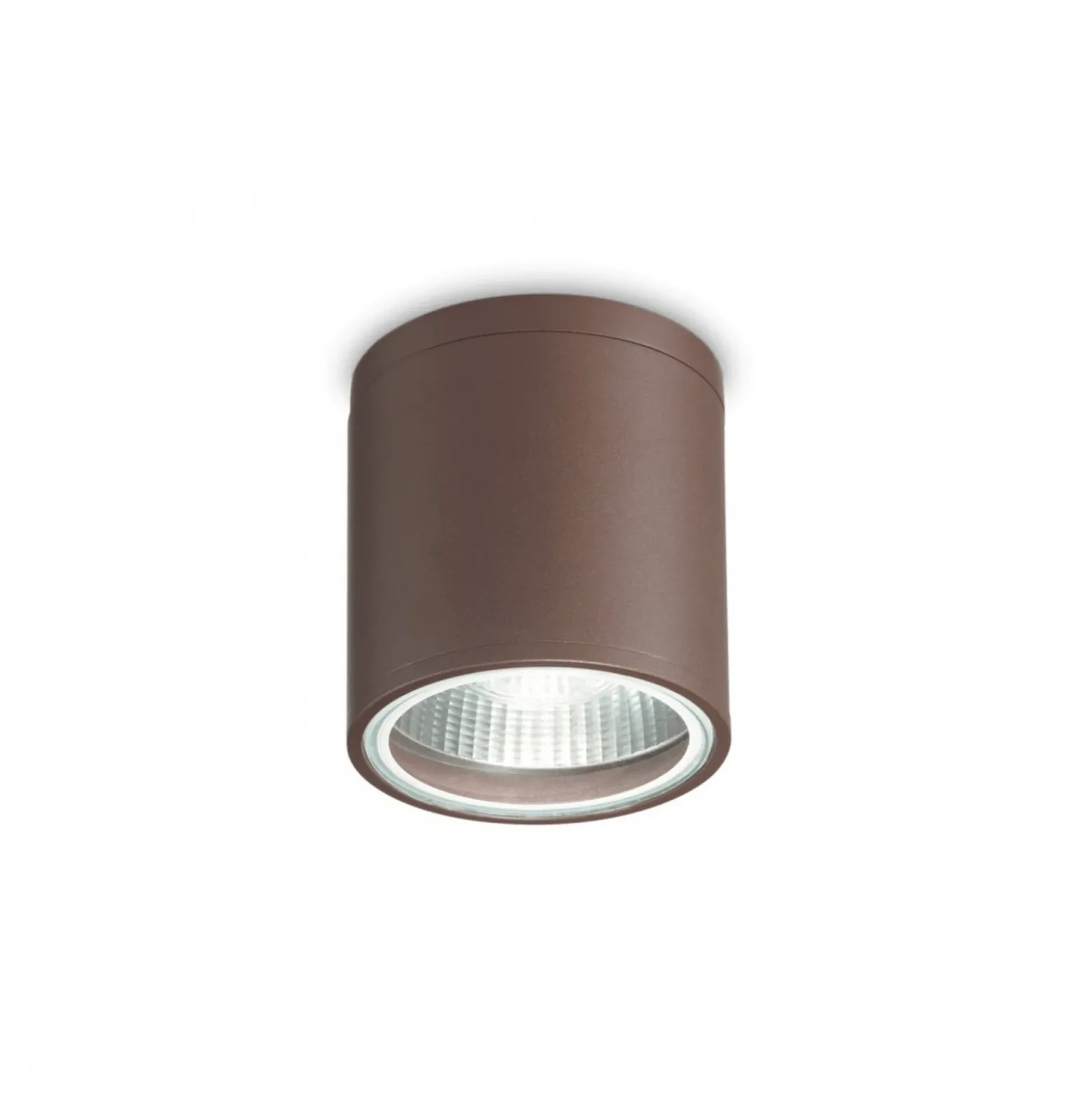 Ideal Lux plafón Gun, marrón café, aluminio, IP44, GU10