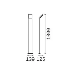 Ideal Lux Style bolardo luminoso LED, marrón, altura 100 cm, 3.000 K