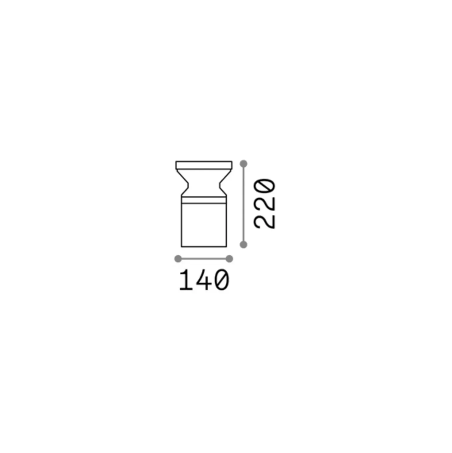 Ideal Lux Torre baliza aluminio antracita altura 22 cm