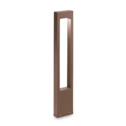 Ideal Lux Vega bolardo luminoso, marrón, aluminio, altura 80 cm