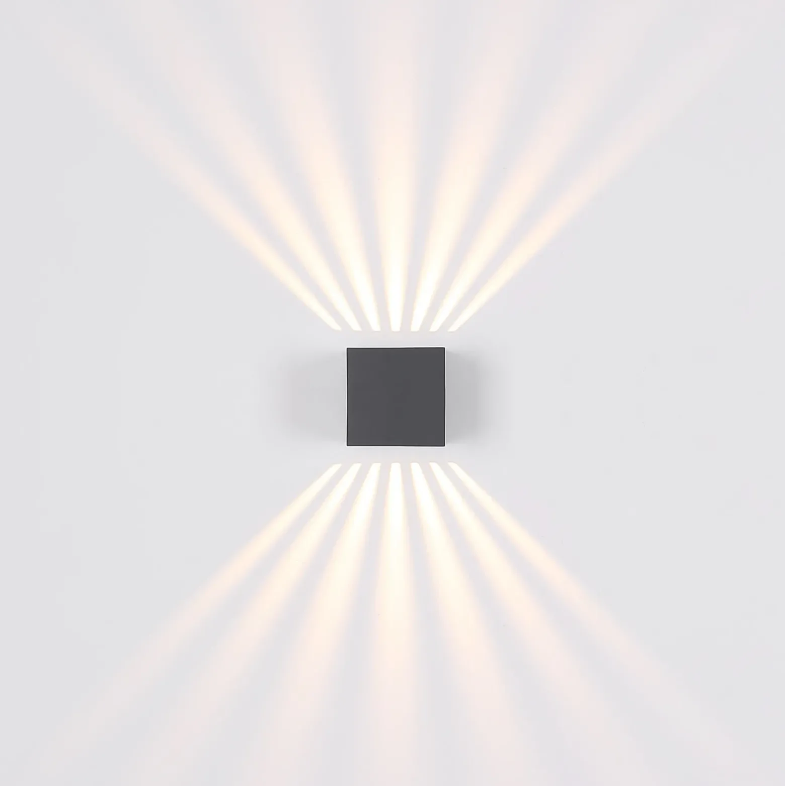 Illi Aplique para exterior LED, antracita, ancho 10 cm, aluminio, IP54