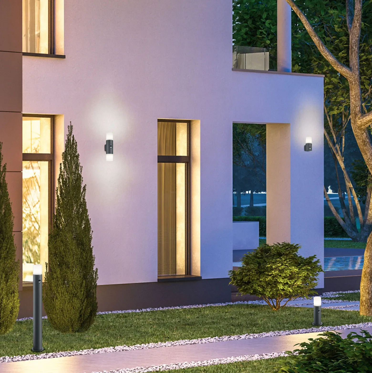 Iluminación de senderos Hoosic, sensor movimiento
