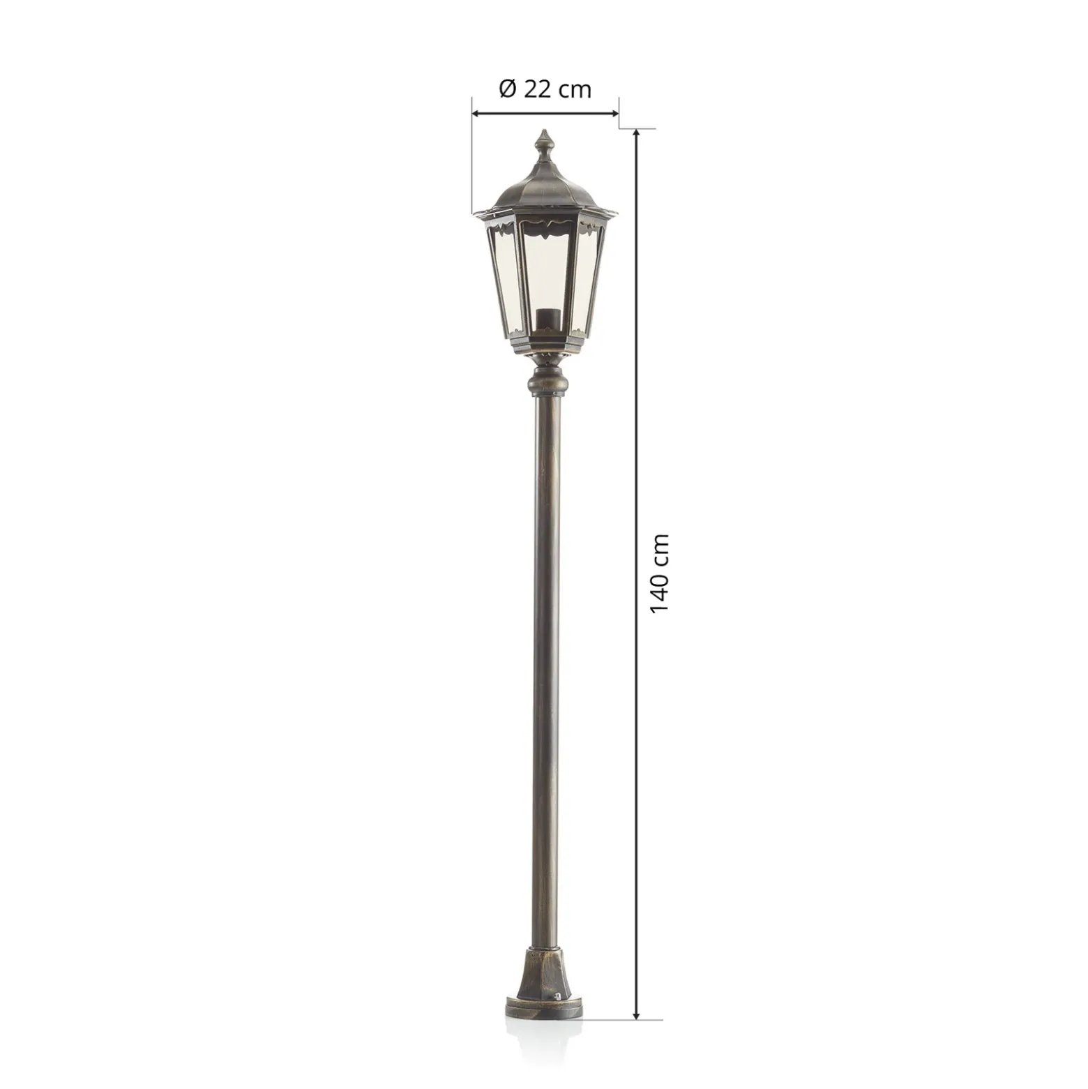Iluminación de senderos tradicional Fabio 140 cm