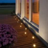 Juego de 6 focos de suelo LED empotrables, modelo plano