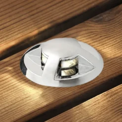 Juego de 6 focos de suelo LED empotrables, modelo Mini, con diseño abombado