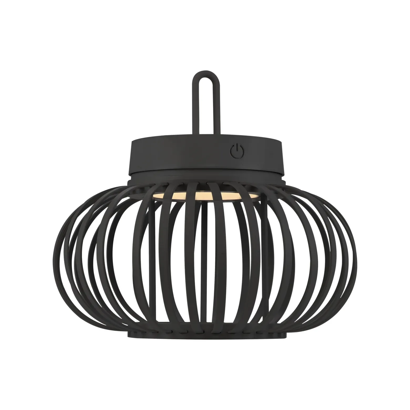 JUST LIGHT. Akuba lámpara de mesa LED recargable negro 22 cm de bambú