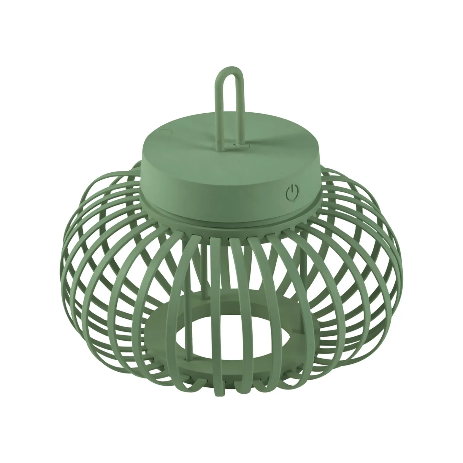 JUST LIGHT. Akuba lámpara de mesa LED recargable, verde, 22 cm, bambú
