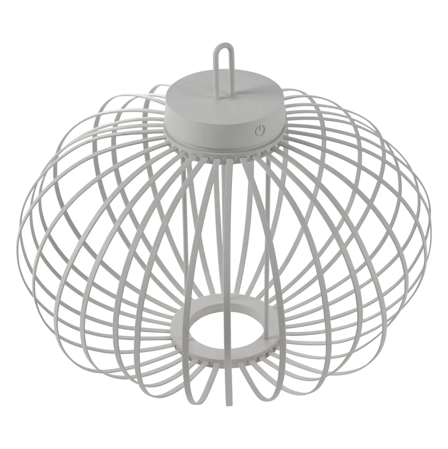 JUST LIGHT. Akuba lámpara de mesa LED recargable, blanco, 37 cm, bambú