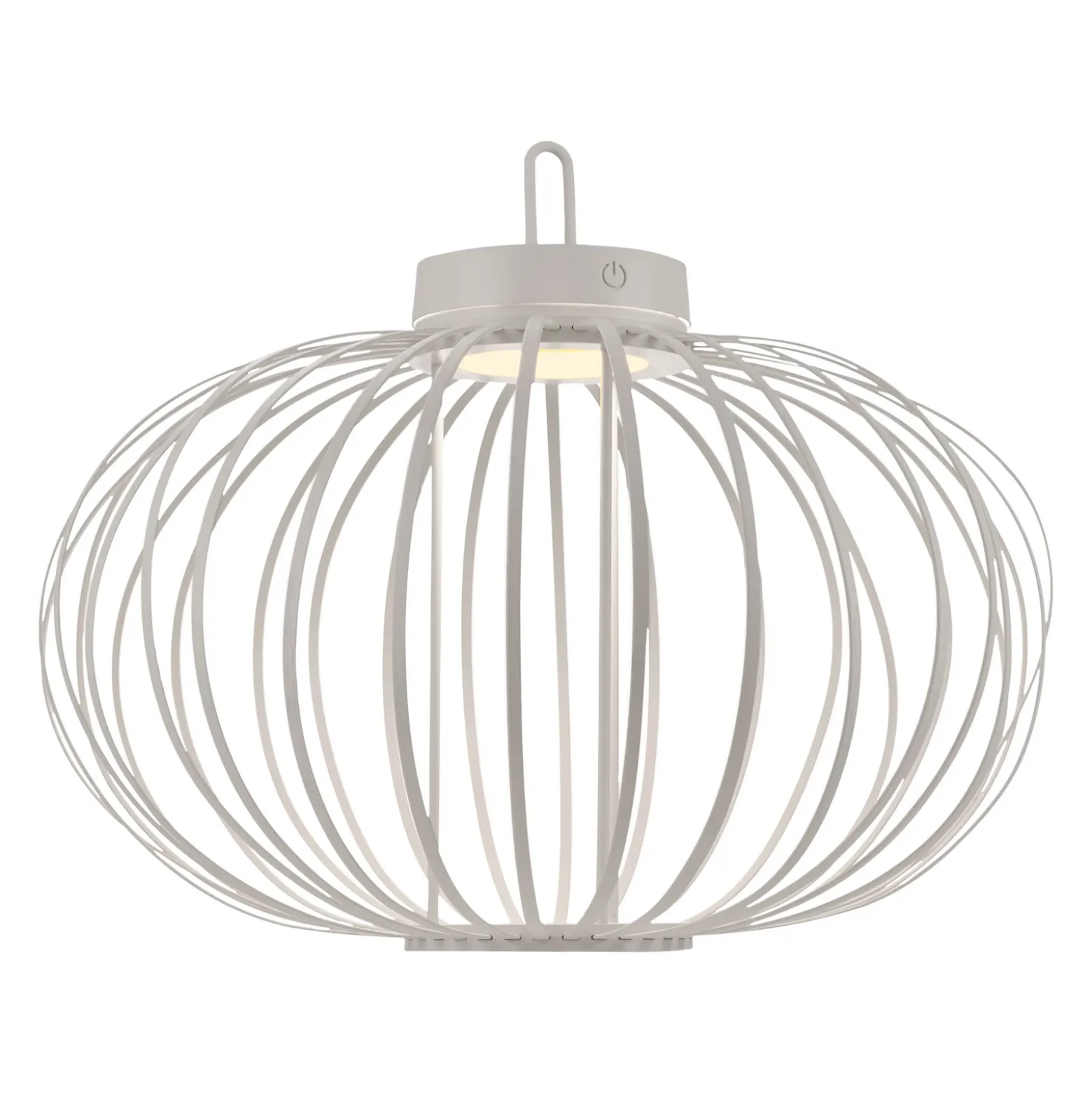 JUST LIGHT. Akuba lámpara de mesa LED recargable, blanco, 37 cm, bambú