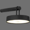 JUST LIGHT. Aplique de pared LED Arma, plástico negro IP44